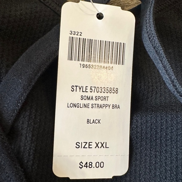 SOMA Longline Strappy Bra. New in bag with attached tag. Size is XXL - Picture 8 of 9